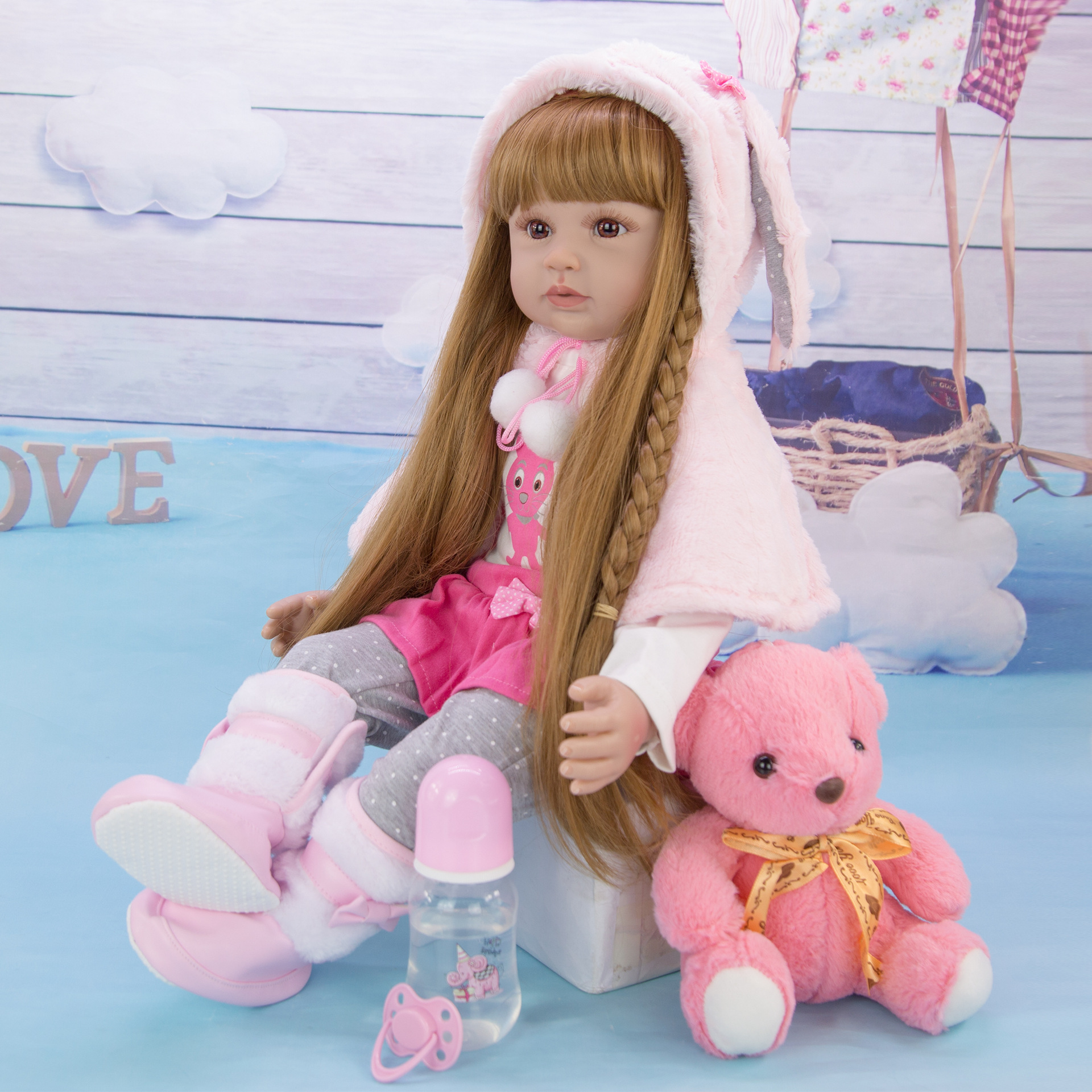 Ethnic Fashion Model - 60cm Reborn Dolls With Long Hair