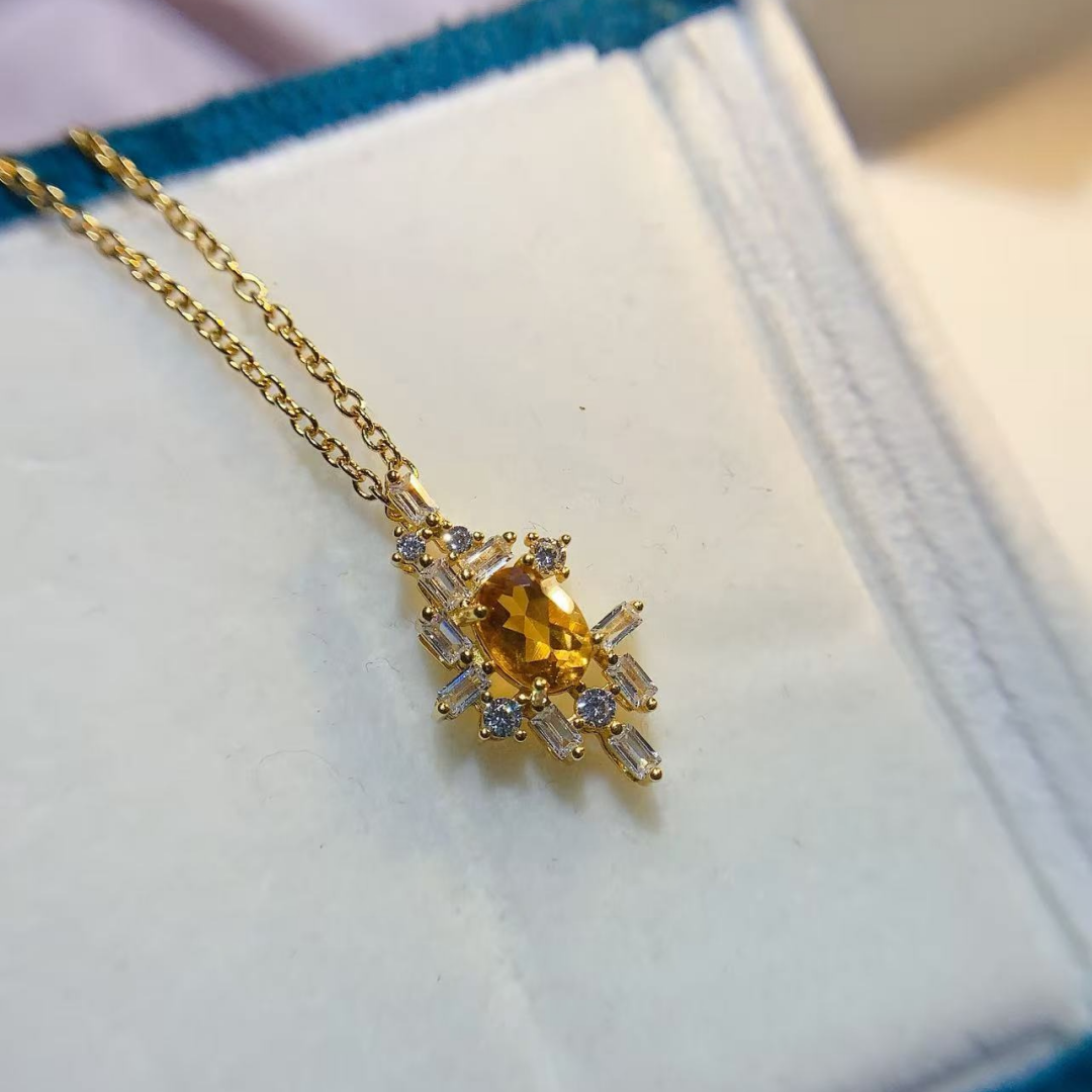 Ethnic Wear In Fashion - Fashion Jewelry Natural Crystal Pendant S925