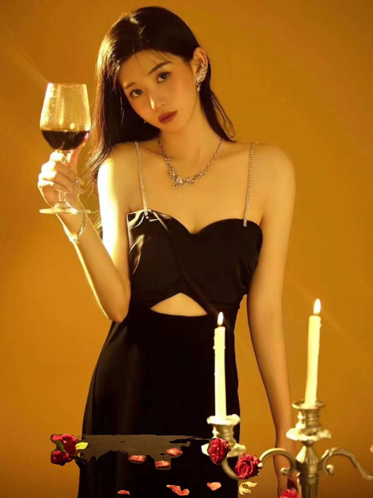 Ethnic Wear In Fashion - Sexy Backless Strap Dress Photography Studio