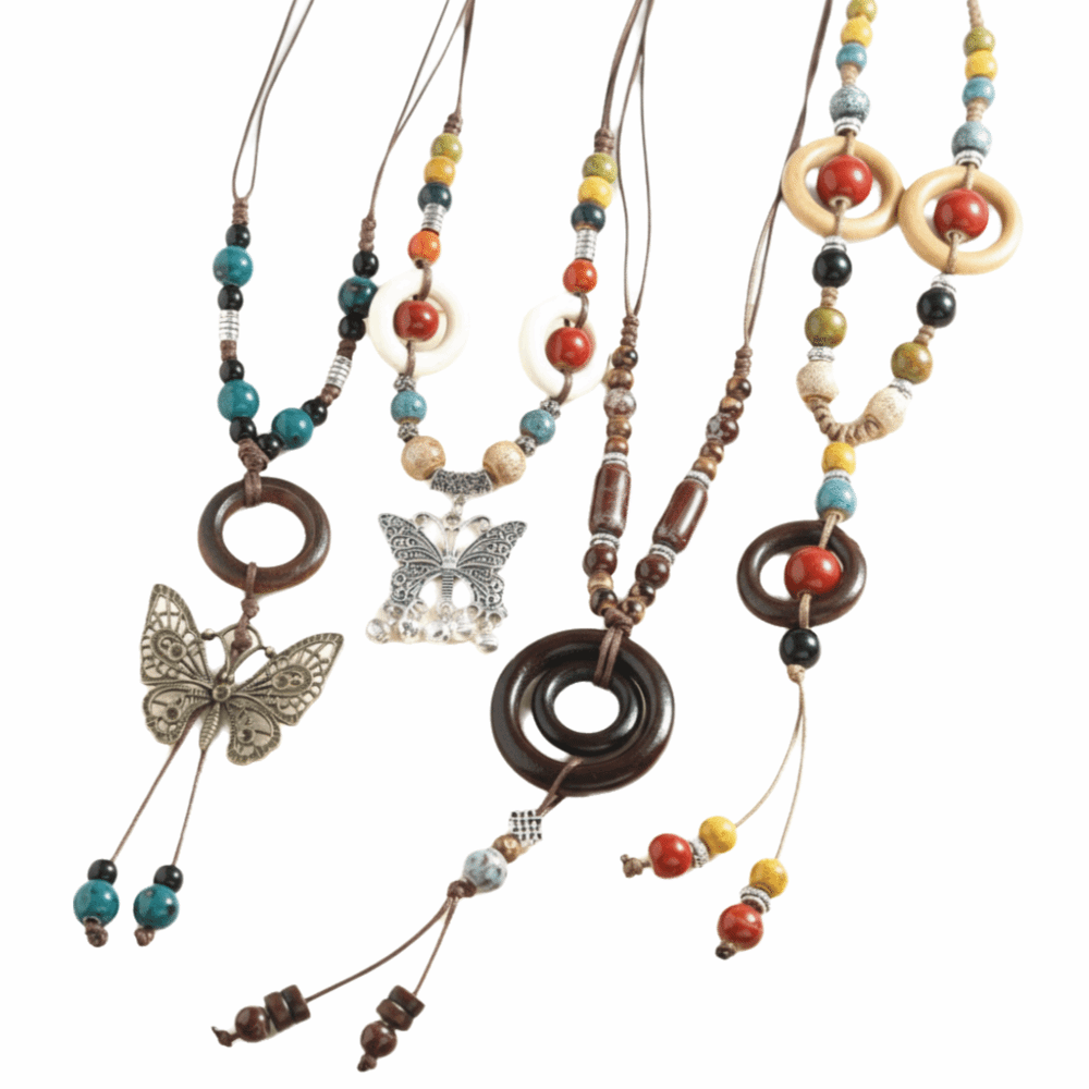 Ethnic Wear Fashion Designer - Ethnic Style Butterfly Pendant Retro Design
