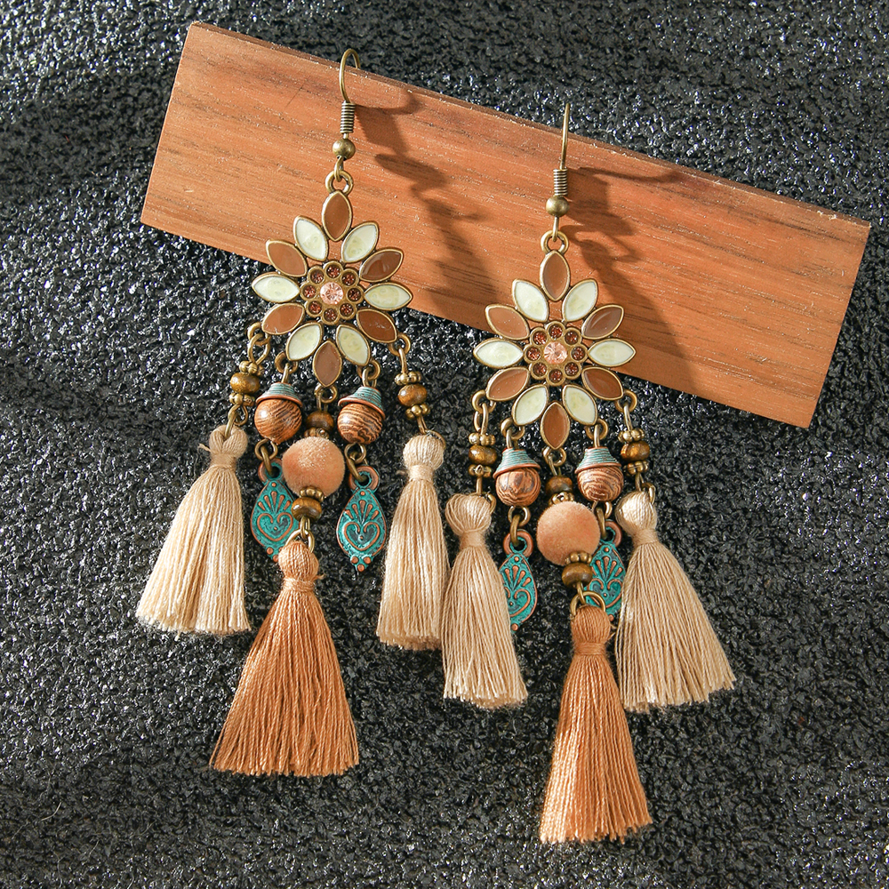 Vintage Boho Dangle Earrings E - Ethnic Wear In Fashion ulasan dan harga