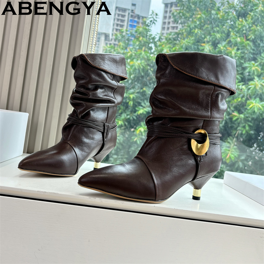 Pointy Toe Kitten Heels Ankle  - Ethnic Fashion Week ulasan dan harga