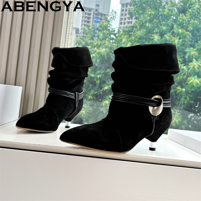 Pointy Toe Kitten Heels Ankle  - Ethnic Fashion Week ulasan dan harga
