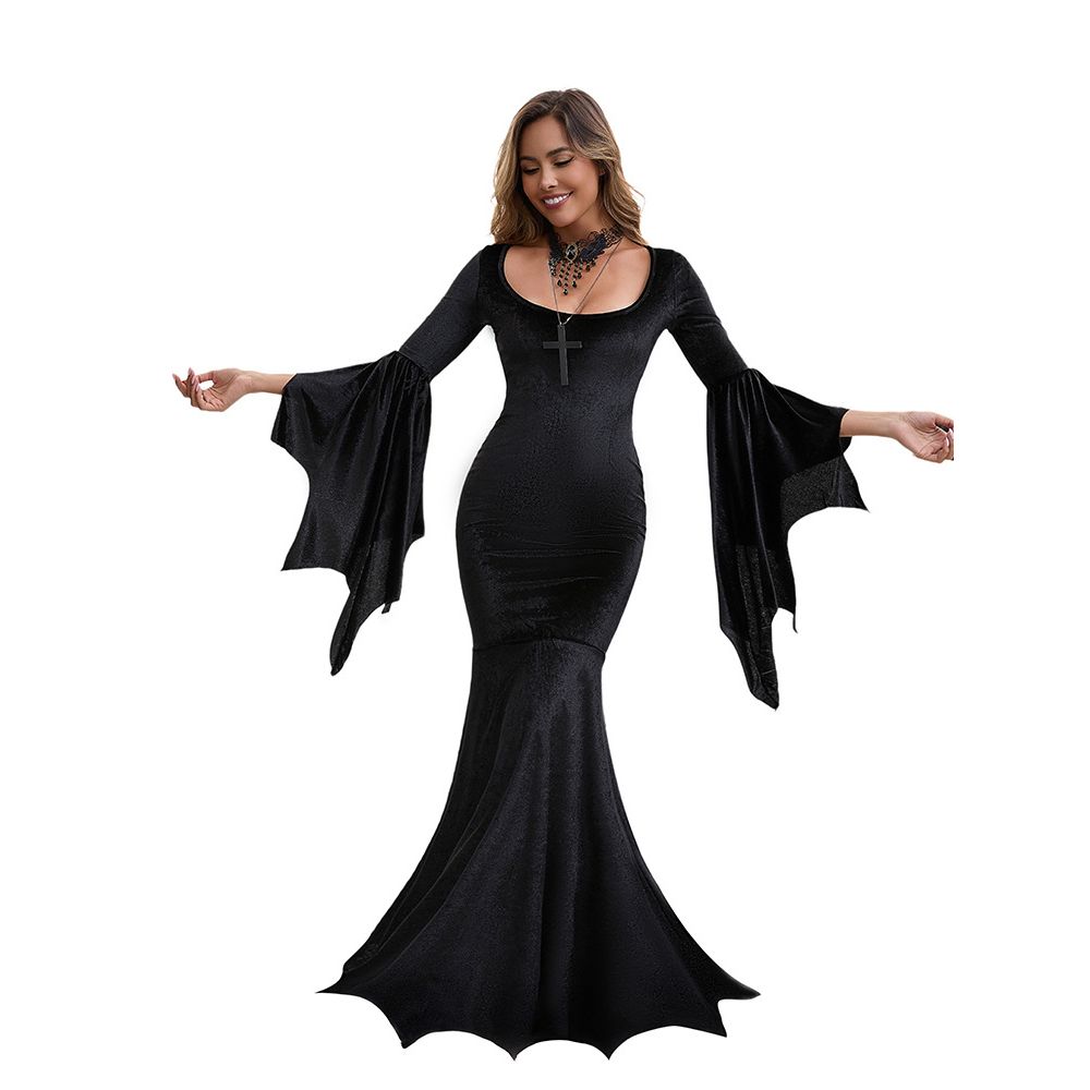 Gothic  Bat Witch Long Dress H - Ethnic Clothing & Online Fashion Store Khaadi Uk ulasan dan harga