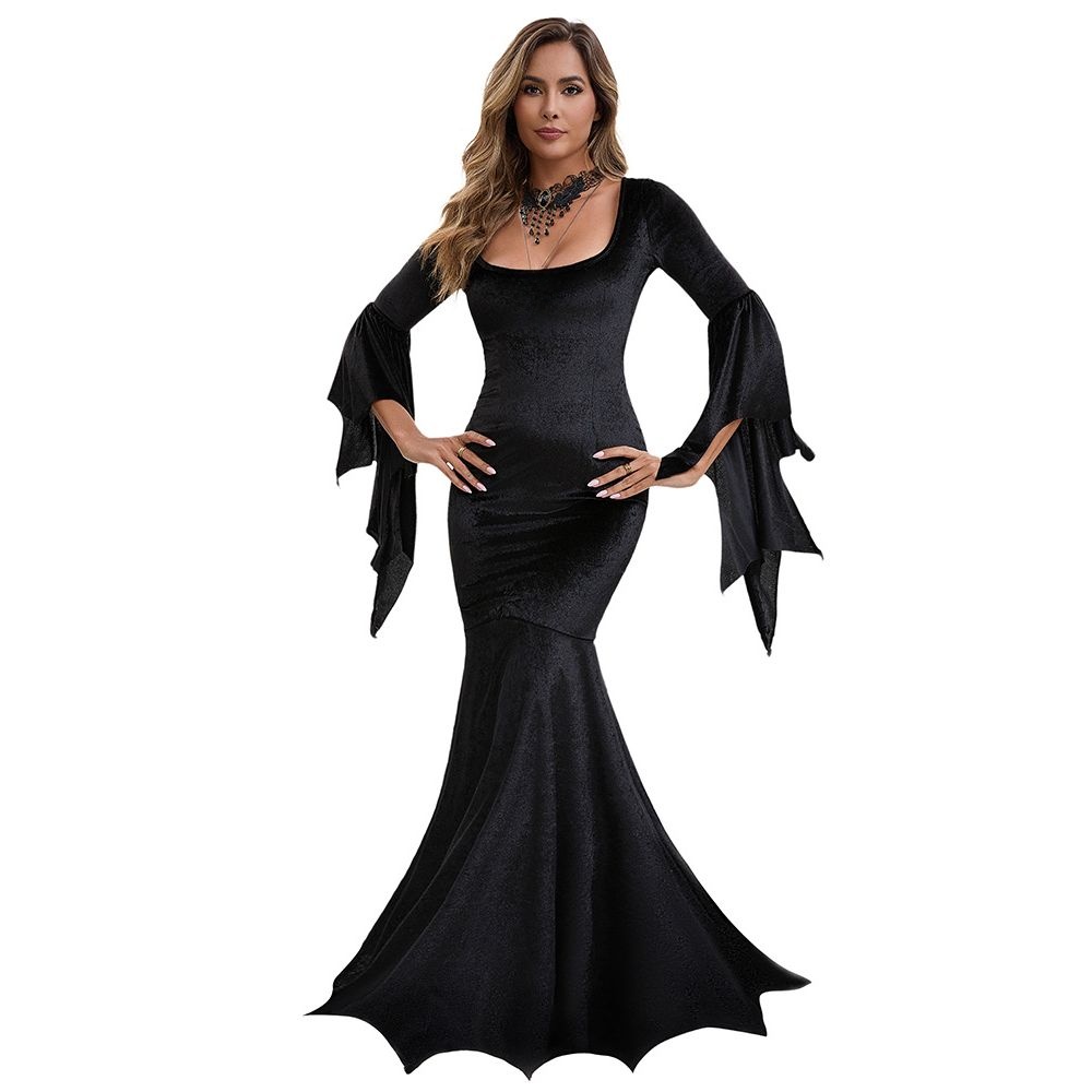 Gothic  Bat Witch Long Dress H - Ethnic Clothing & Online Fashion Store Khaadi Uk ulasan dan harga