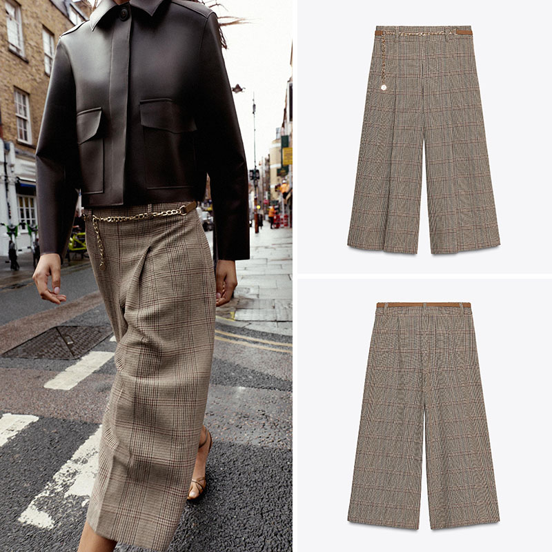 High Waist Loose Plaid Long Ca - Ethnic Clothing & Online Fashion Store Khaadi Uk ulasan dan harga