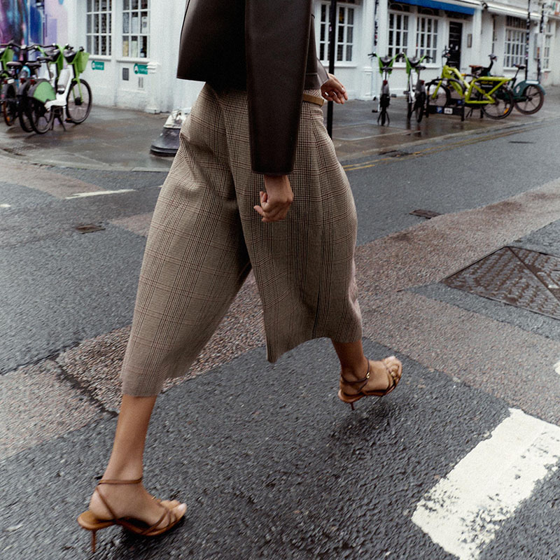 High Waist Loose Plaid Long Ca - Ethnic Clothing & Online Fashion Store Khaadi Uk ulasan dan harga