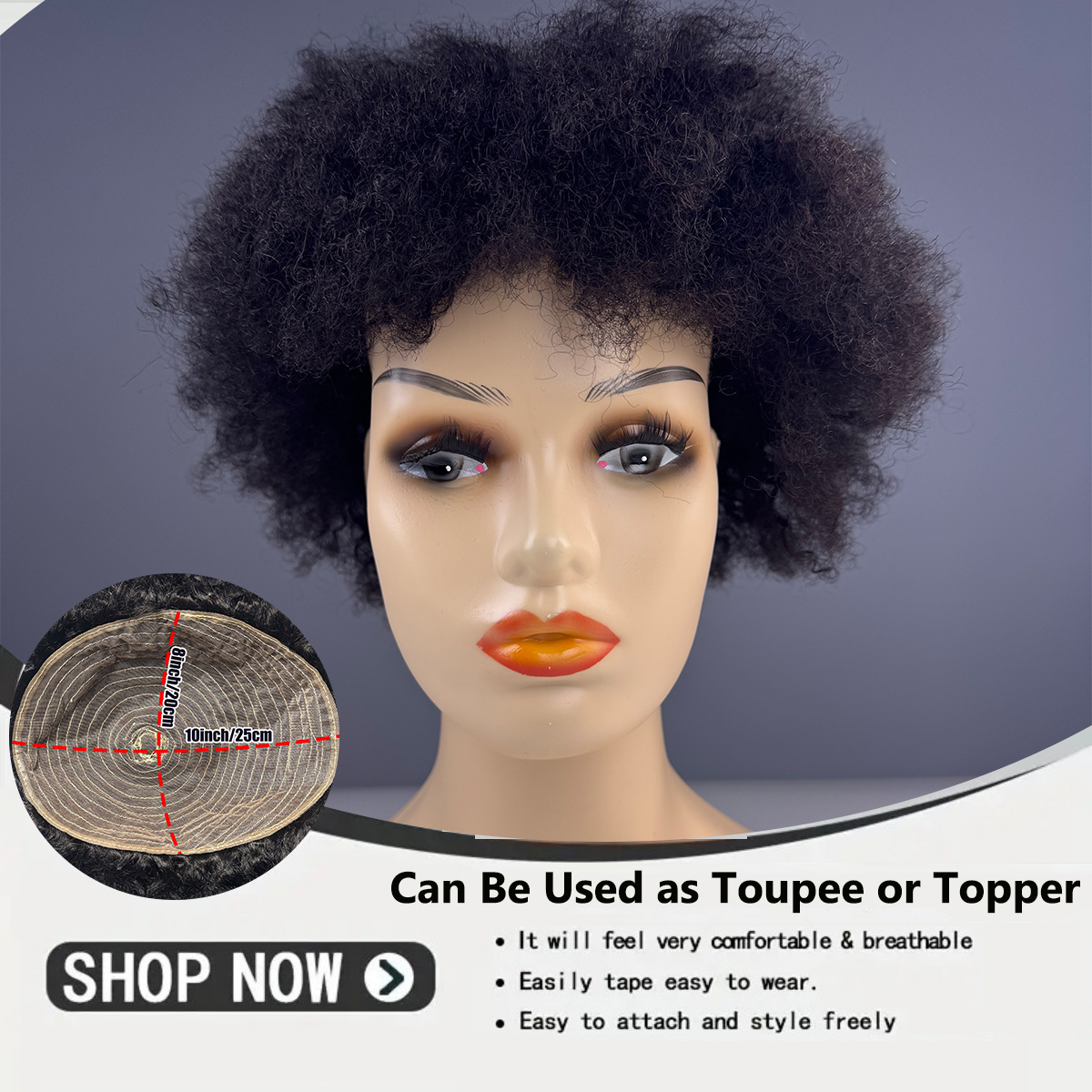 Unisex Human Hair Toupee or To - Ethnic Fashion India ulasan dan harga