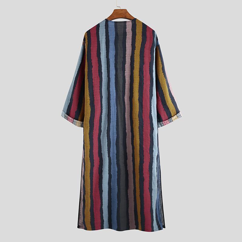 Men's Long Striped Printed Shi - Ethnic Wear Fashion Designer ulasan dan harga