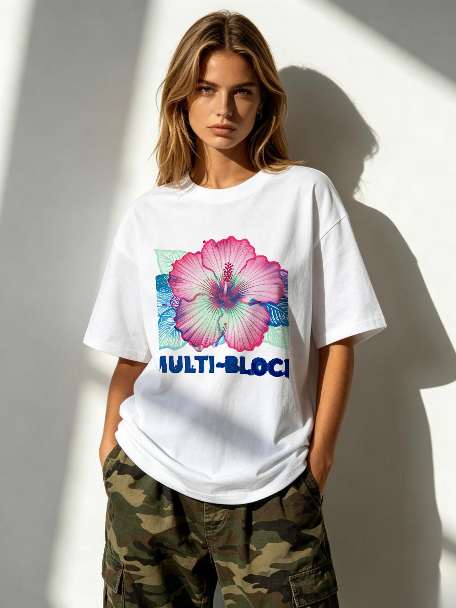 T Shirts Woman Block Print Han - Ethnic Wear Fashion Designer ulasan dan harga