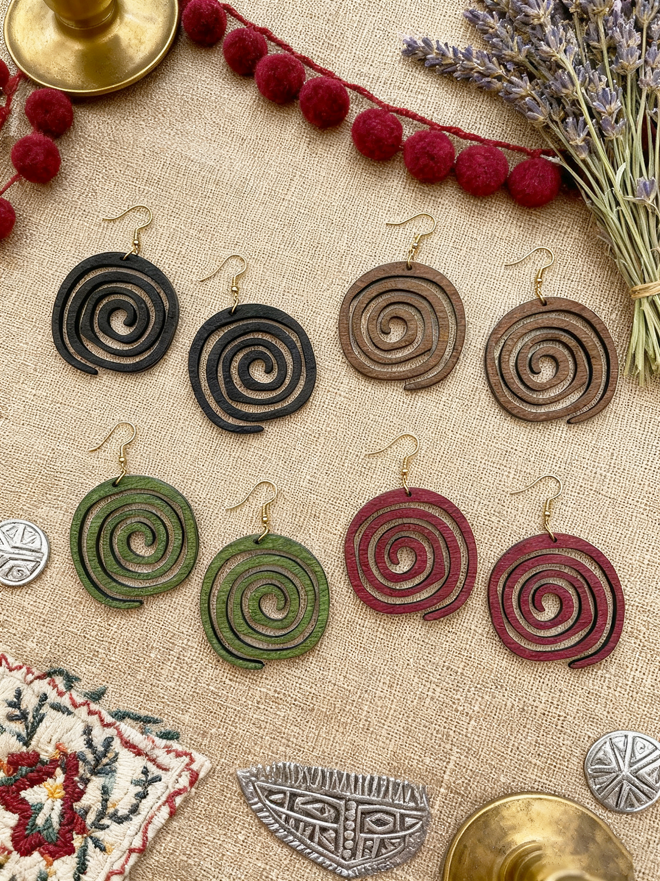 4 Pairs/Set of Vintage-Style W - Ethnic Wear In Fashion ulasan dan harga