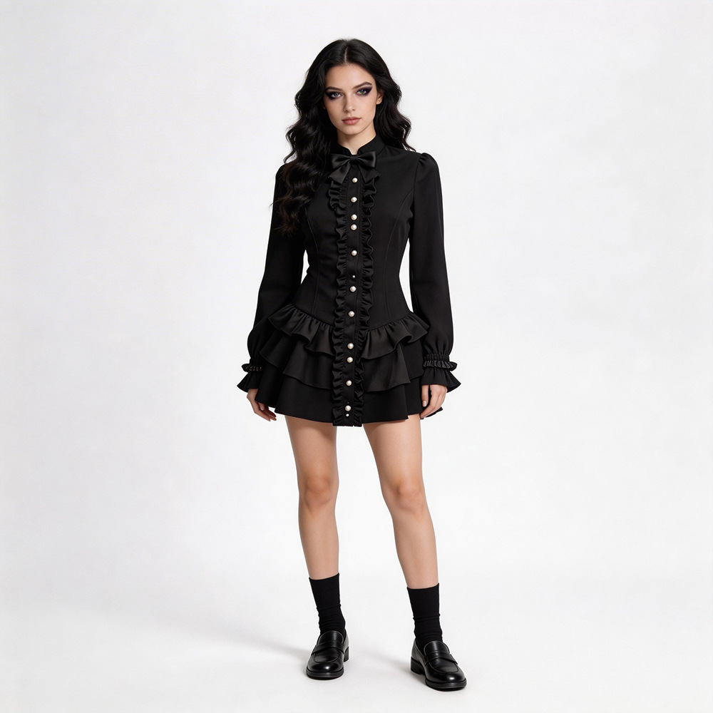 Black Gothic Short Skirt Hallo - Ethnic Wear In Fashion ulasan dan harga