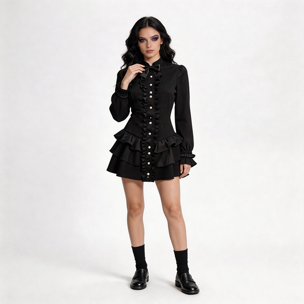 Black Gothic Short Skirt Hallo - Ethnic Wear In Fashion ulasan dan harga