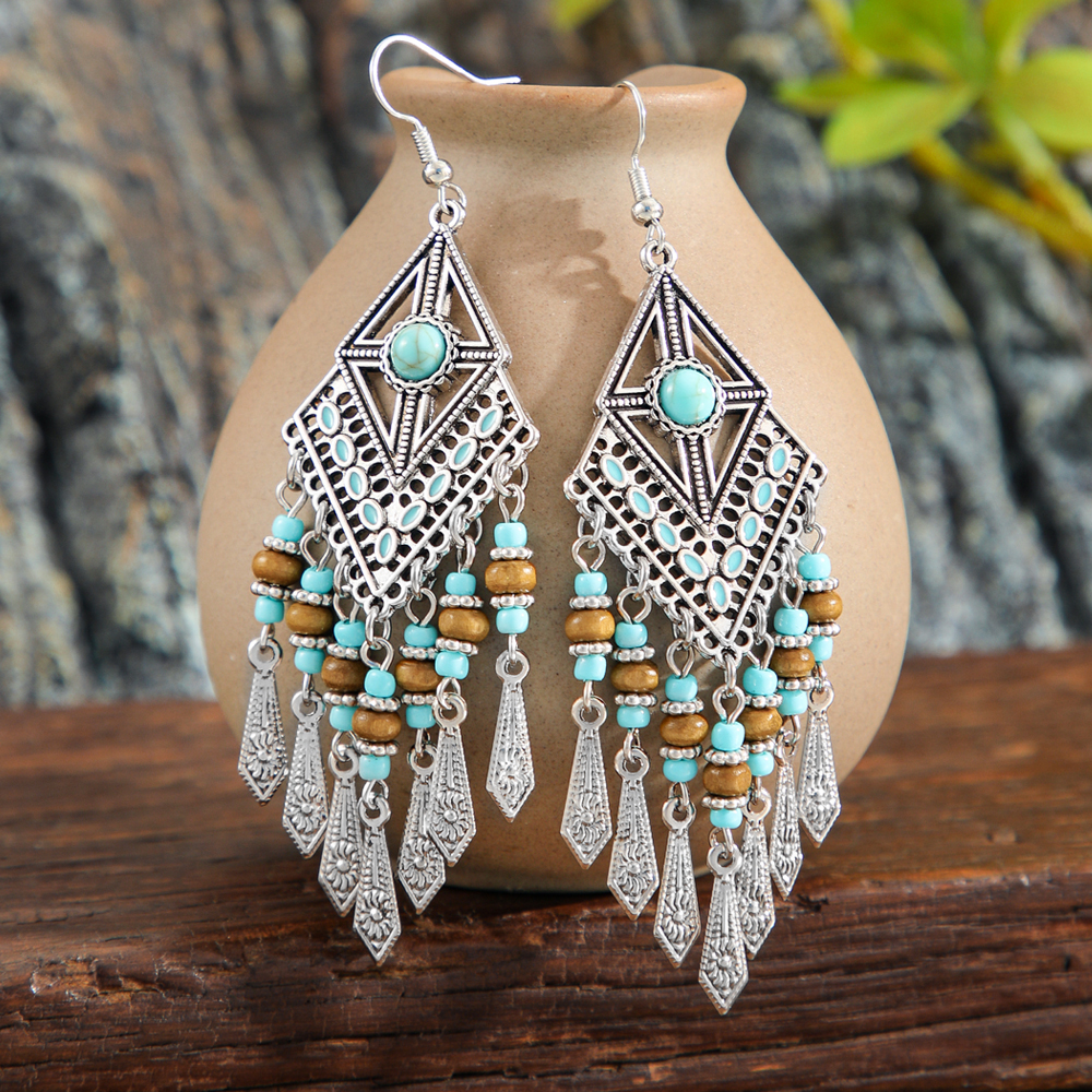Ethnic Style Dangle Earrings F - Ethnic Wear In Fashion ulasan dan harga